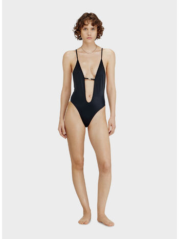 COSTUME DA BAGNO IN NYLON CON SCOLLATURA PROFONDA, 9XX, small