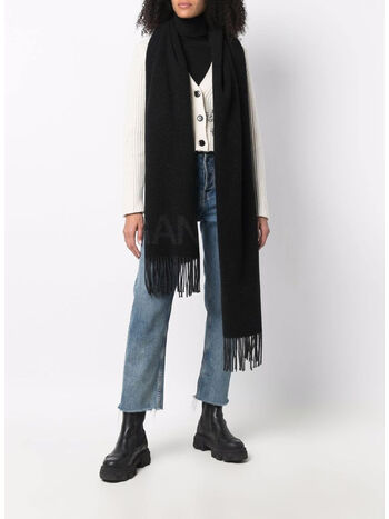 SCIARPA A FRANGE, 099 BLACK, small