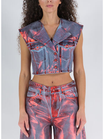 GILET FOIL DENIM, 847 RED ALERT, small