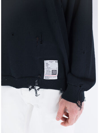 PULLOVER DISTRESSED, BLACK, small