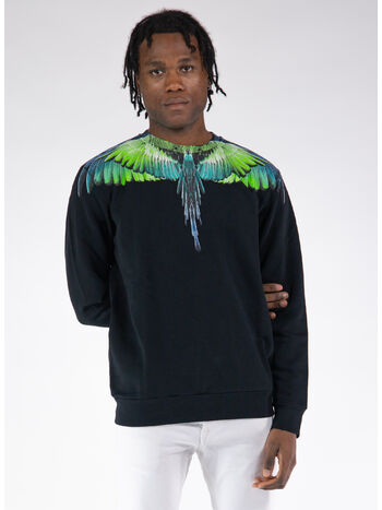 FELPA ICON WINGS, 1050 BLACK LIGHT GREEN, small