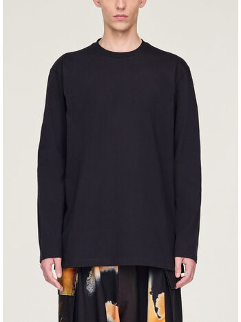T-SHIRT Y-3 LONGSLEEVE GRAPHIC PRINT, BLACK, small