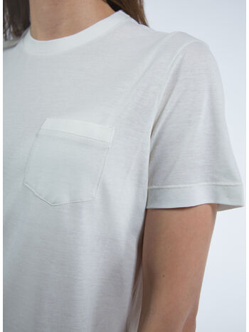 T-SHIRT SHORT SLEEVE POCKET TEE, 113 NATURAL WHITE, small
