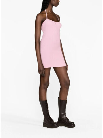 ABITO MINI IN MAGLIA STRAP RIB, 5000 ROSE, small
