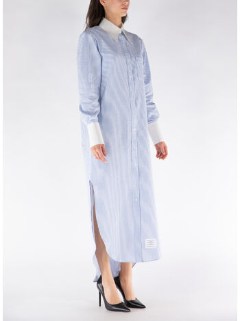 ABITO MIDI STRIPED COTTON, 450 BLUE, small