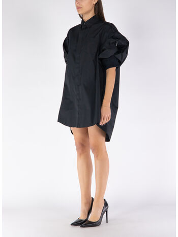 ABITO COTTON POPLIN X NYLON TWILL, 001 BLACK, small
