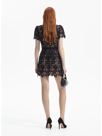 ABITO LACE OPEN NECK, BLACK, small