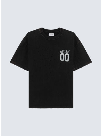 T-SHIRT DISTRESSED, C0073 Vintage broken Washed black, small