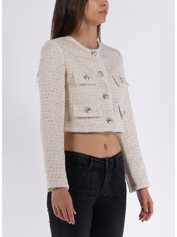 GIACCA CREAM BOUCLE, CREAM, small