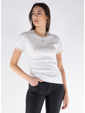 T-SHIRT CONTRAST PRINTED, B086 WHITE, small