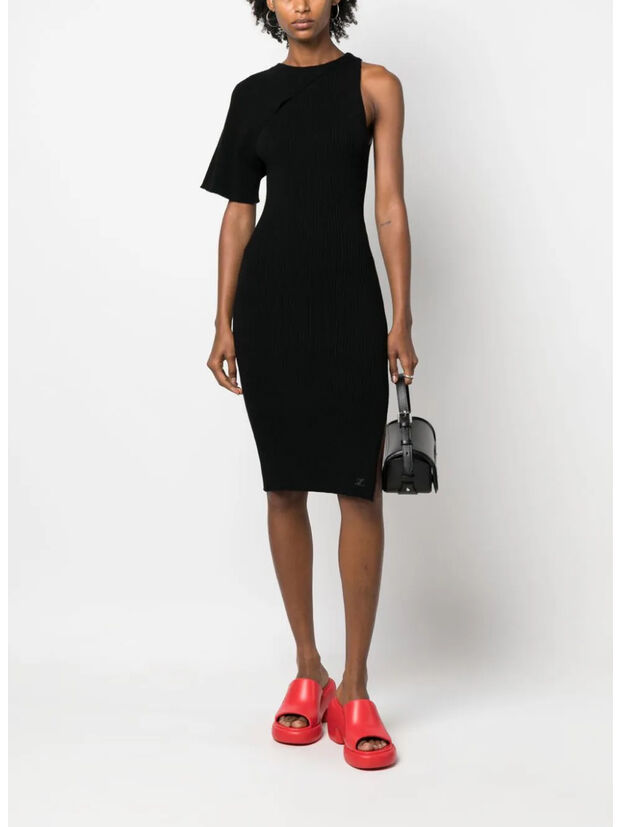 ABITO LONG ASYMETRICAL, 9999 BLACK, large