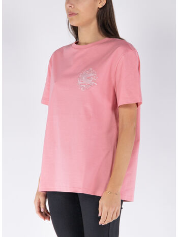 T-SHIRT CON RICAMO, F0473 ROSA POLVERE SCURO, small