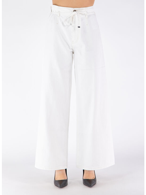 JEANS CULOTTE CON CINTURA, W0111 BIANCO, large
