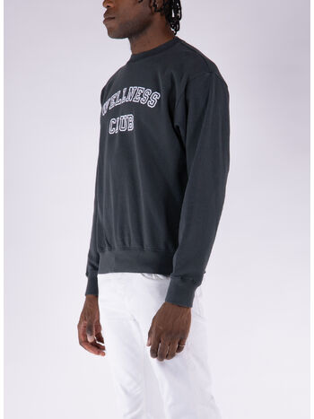 FELPA GIROCOLLO WELLNESS CLUB, Faded Black, small