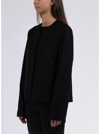 GIACCA TWILL LIGHT FLANNEL, BLACK, small