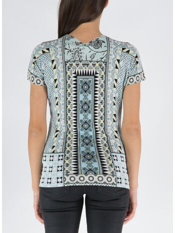 T-SHIRT IN SETA PATCHWORK, 250 MULTICOLOR, small