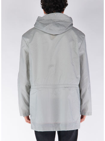GIUBBOTTO HOODED PARKA IN ULTRA LIGHT NYLON, 055 LT GREY, small