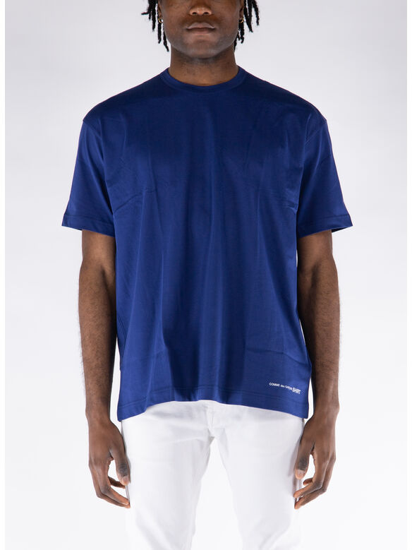 T-SHIRT S/S OVERSIZE CON LOGO, NAVY, medium