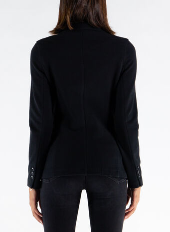 GIACCA SLIM FELPA, 001NERO, small