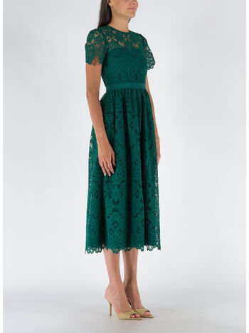 ABITO DARK GREEN FLORAL GUIPURE, DARK GREEN, small