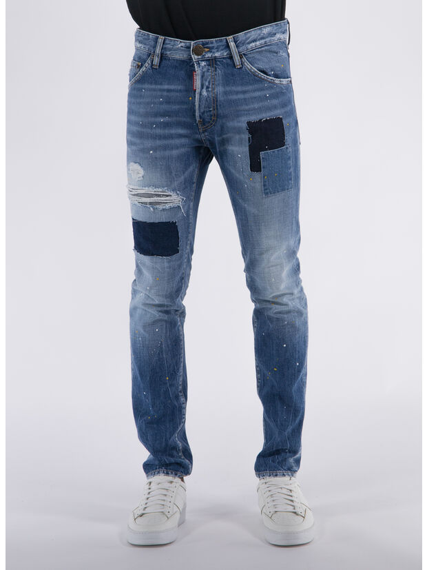 JEANS COOL GUY PATCH STRETCH DENIM, , large