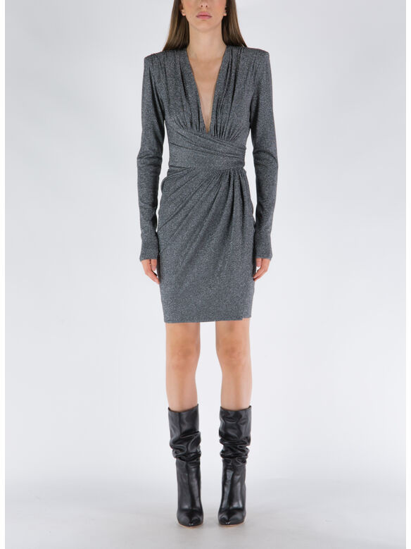 ABITO MIDI GLITTER, STEEL GREY, medium