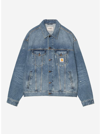 GIUBBOTTO HELSTON, 01EJ Blue, destroy wash, splatter, small