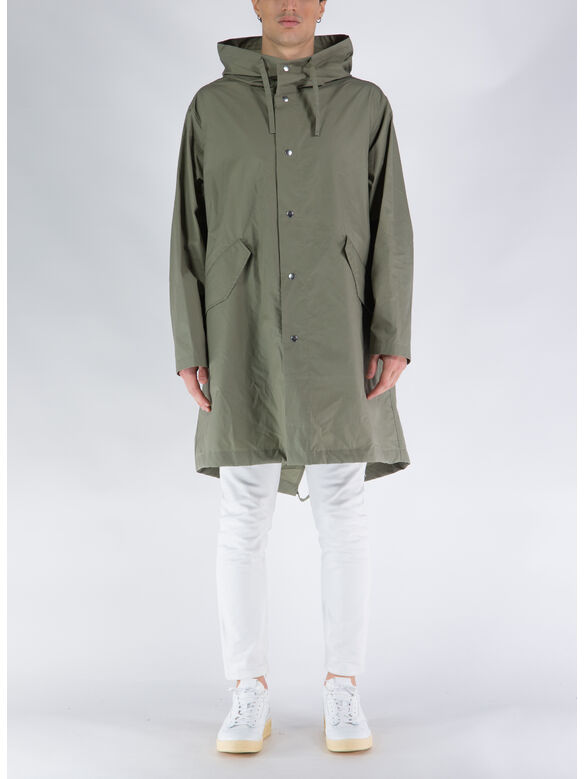 GIACCA MILITARY FISHTAIL PARKA WITH HOODIE, 317 MEDIUM GREEN, medium