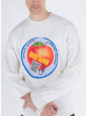 PULLOVER EAT ME CREWNECK JUMPER, 001 WHITE, small