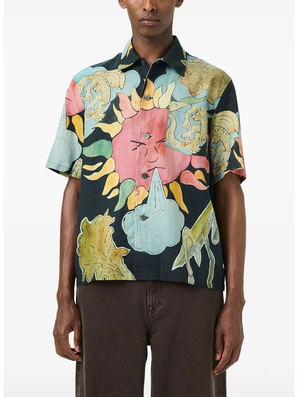 CAMICIA BOX SHORTSLEEVE, SOLAR POWER PRINT, medium