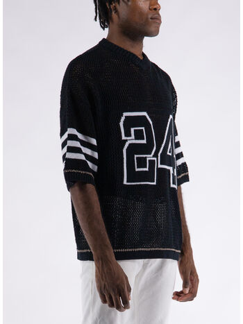 T-SHIRT KNIT24 FOOTBALL, 001 BLACK, small