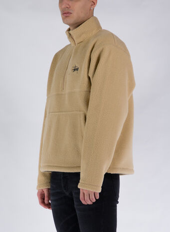 FELPA MOCK NECK, BEIGE, small