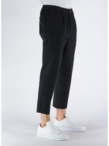 PANTALONE ELASTICATED WAIST, 001 BLACK, small