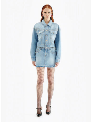 GONNA IN DENIM CON BORCHIE, 1761 LIGHT BLUE, small