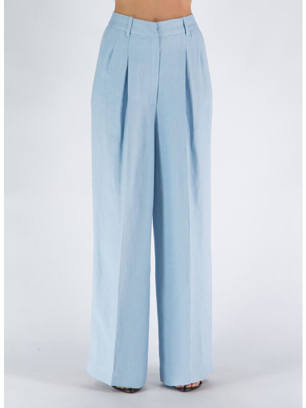 PANTALONE PALAZZO LINO E VISCOSA, , large