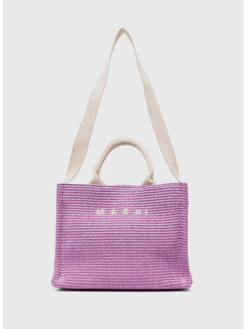TOTE BAG PICCOLA IN RAFIA NATURALE, 00C04, small