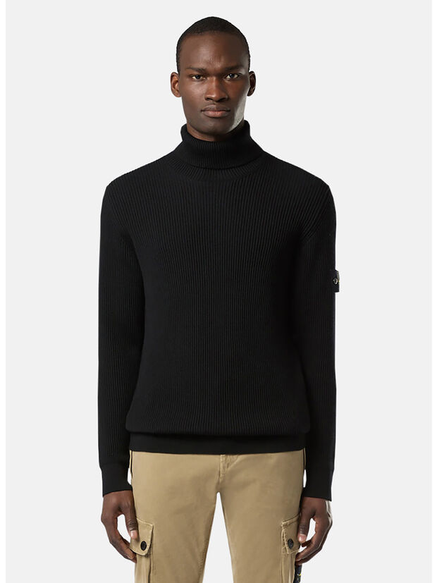MAGLIONE FULL RIB DOLCEVITA, V0029 BLACK, large