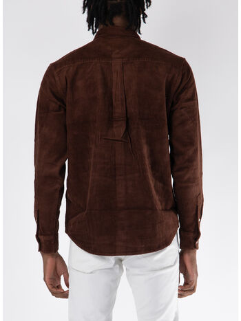 CAMICIA IN VELLUTO DI COTONE A COSTE MADISON CORD, , small