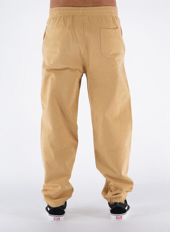 PANTALONE OVERDYED STOCK LOGO, TAN, small