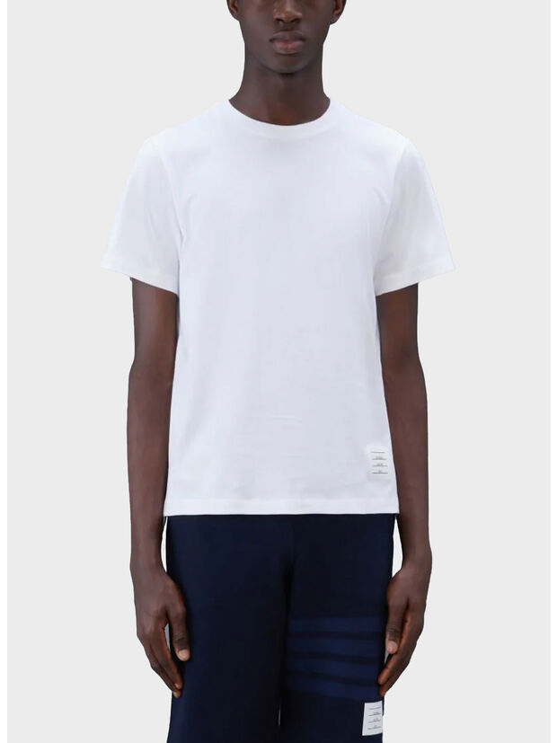 T-SHIRT JERSEY SIDE SLIT TEE, 100 WHITE, large