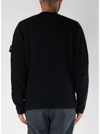 MAGLIONE GIROCOLLO FANCY YARN, V0029 BLACK, small
