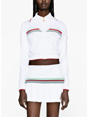 TOP CROP FULL ZIP TENNIS TRICOT, 01 WHITE, small