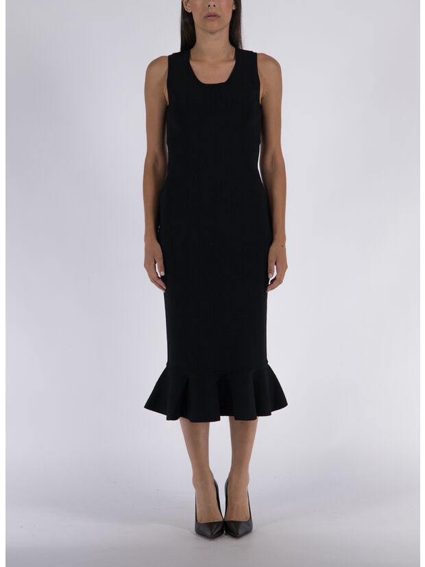 ABITO RUFFLED HEM, 999 BLACK, large