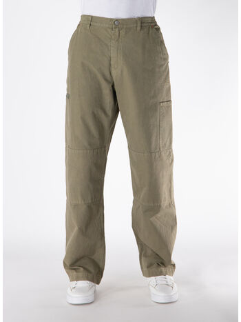 PANTALONI A GAMBA DRITTA CON FONDO AMPIO, 706 GREEN, small