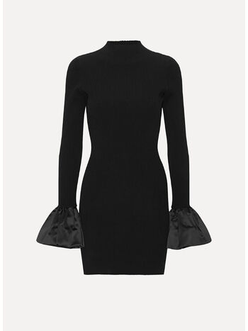 ABITO KNIT MINI CUTOUT, 100 BLACK, small
