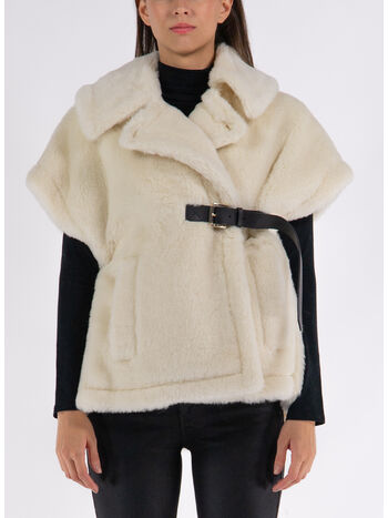 GILET IN TESSUTO TEDDY, 001, small