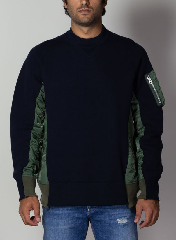 FELPA SPONGE SWEAT X MA-1 PU, 212NAVY/KHAKI, large