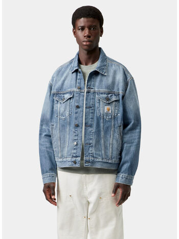 GIUBBOTTO HELSTON, 01EJ Blue, destroy wash, splatter, small