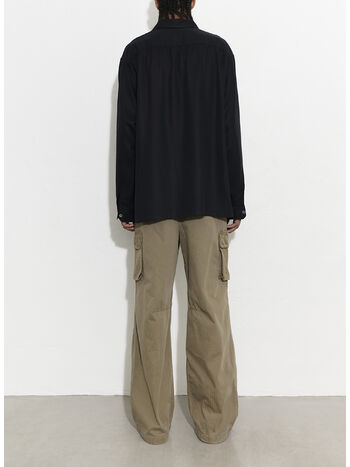 CAMICIA EVERY, Draping Black Lyocell, small