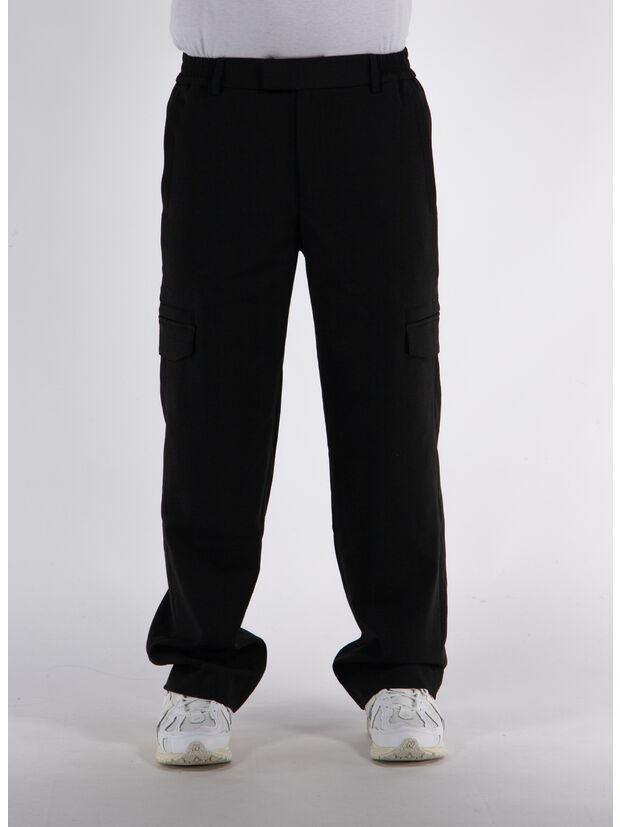 PANTALONE RELAXED, 01 BLACK, large